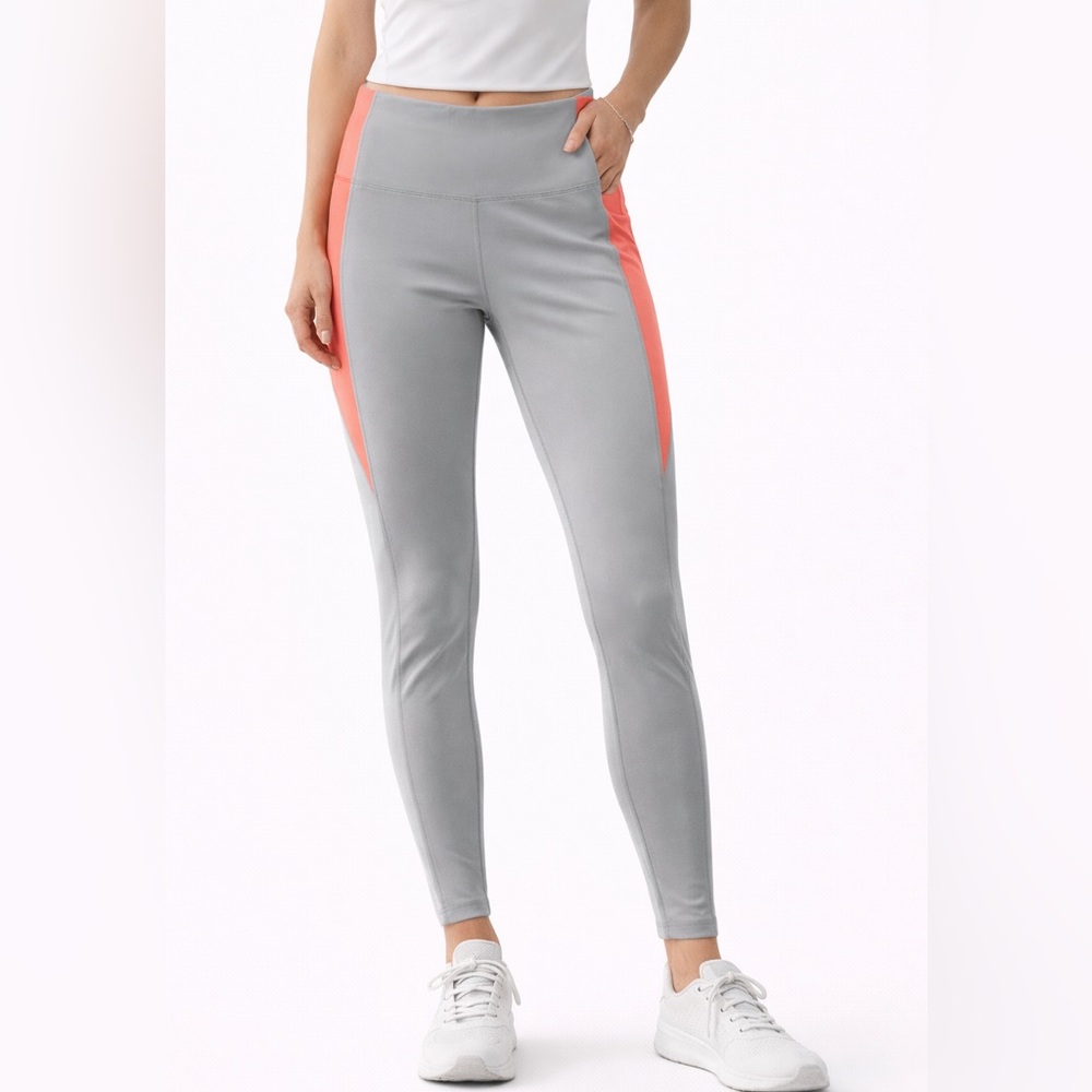 As Rose Rich Gray & Coral High Rise Leggings NWT XL Athleisure NWT